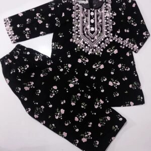 Embroidered Lawn  2 PCs Suit With Flapper